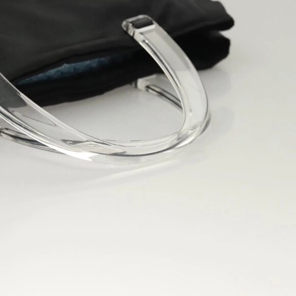 PRADA Hand Bag Nylon Black Clear Auth - Picture 8 of 16